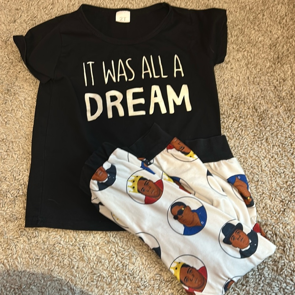 2T Toddler Biggie Smalls PJs.